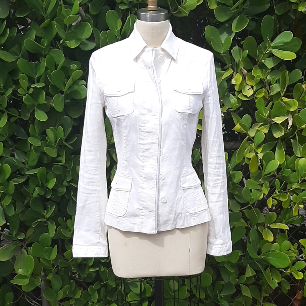 Elie TAHARI cream light weight jacket